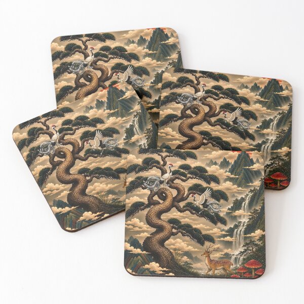 Item preview, Deep Green Yongteurim Pine – Sipjangsaeng Longevity Art designed and sold by K-Tradition.