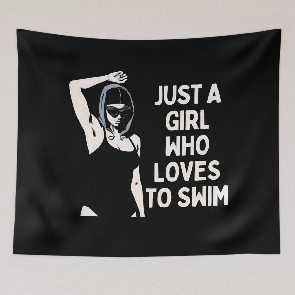 Item preview, Just a Girl Who Loves to Swim | Female Swimmer Empowerment  designed and sold by Powered By Chlorine.