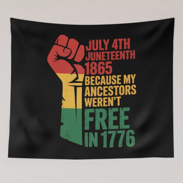 Item preview, Juneteenth My Ancestors Free Black African Flag Pride Fist designed and sold by sailorjessiArt.