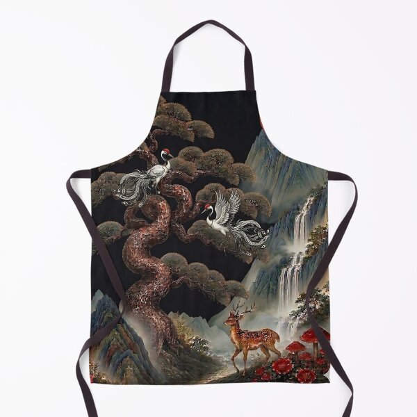 Item preview, Yongteurim Pine in Mystic Mist – Sipjangsaeng on Black designed and sold by K-Tradition.