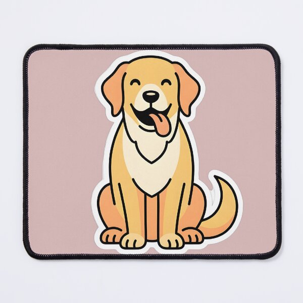 Item preview, Cute Golden Retriever - Kawaii Happy Dog Cartoon designed and sold by Nelloo12.