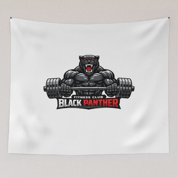 Item preview, Black Panther Fitness Club Gym Bodybuilding Mascot designed and sold by Digistore1221.