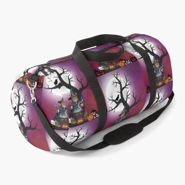 Item preview, Magical Wizard Cat Brewing Halloween Potion Under Full Moon and Jack-o'-Lanterns designed and sold by VibranPalette.