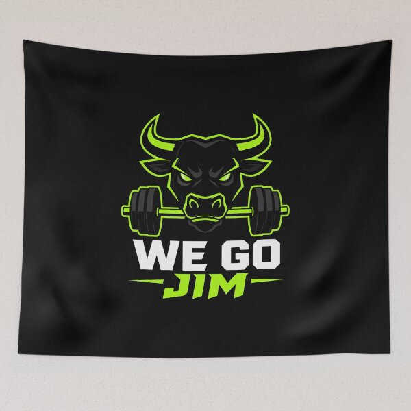Item preview, We Go Jim Angry Bull Gym Meme Logo designed and sold by Digistore1221.