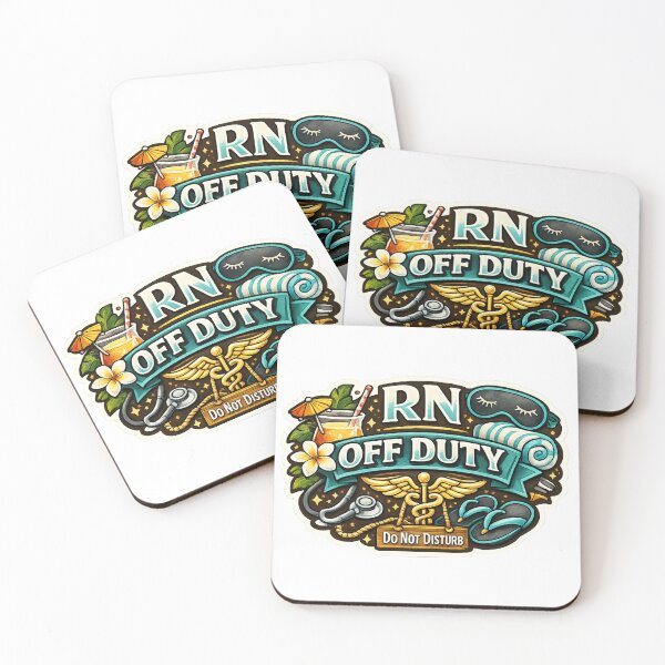 Item preview, RN Off Duty Sticker | Registered Nurse Vacation Mode | Funny Nurse Sticker | Nurse Life Gift designed and sold by overcomercrafts.