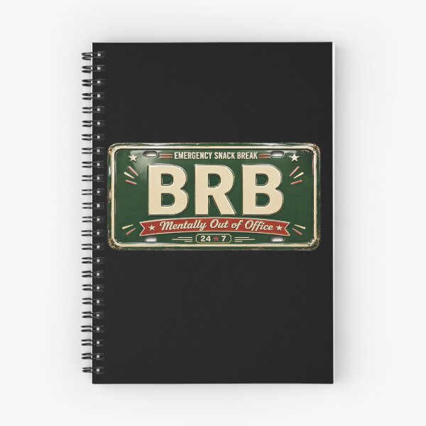 Item preview, BRB Emergency Snack Break Retro Humor Sign designed and sold by PlanetEye Designs.