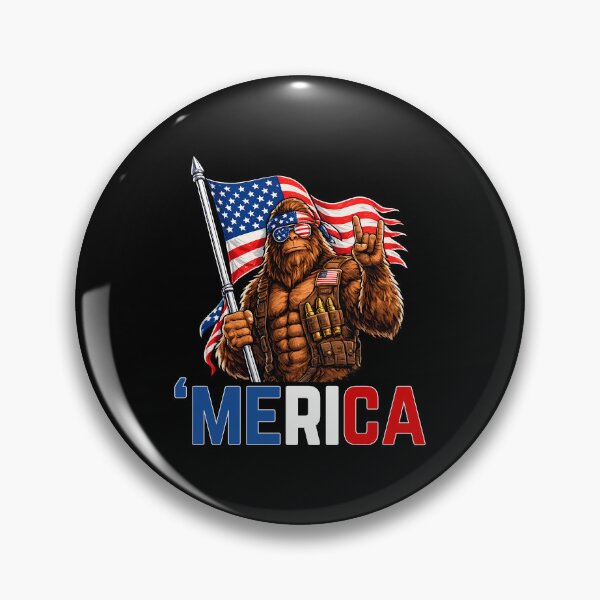 Item preview, 'Merica Bigfoot Patriotic Vintage Style USA Pride Gift T-Shirt designed and sold by Teetreasure2.