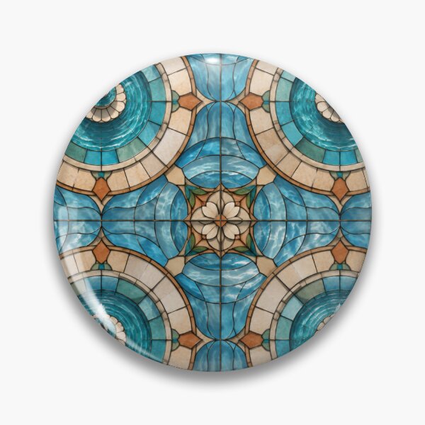 Item preview, Courtyard Fountain Stained Glass Pattern designed and sold by Dresut.