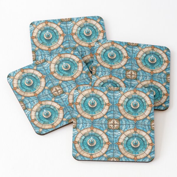 Item preview, Courtyard Fountain Stained Glass Pattern designed and sold by Dresut.