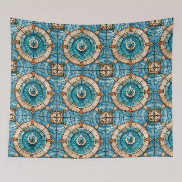 Item preview, Courtyard Fountain Stained Glass Pattern designed and sold by Dresut.
