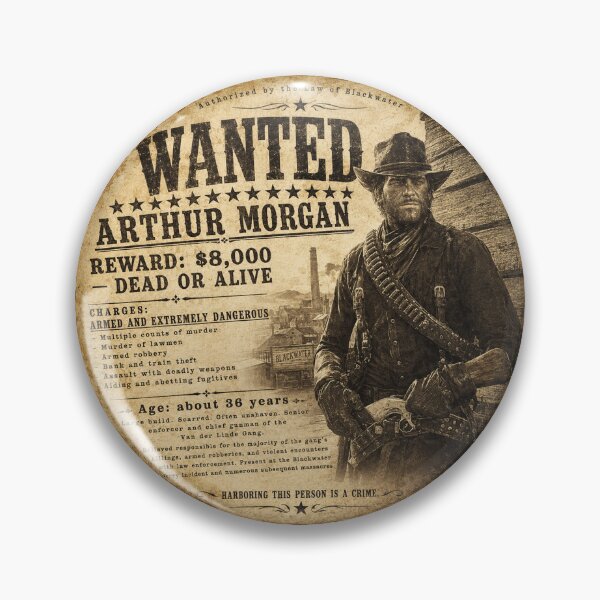 Item preview, Arthur Morgan Wanted Poster Vintage Outlaw Wall Art designed and sold by SeriouslyArtistical.