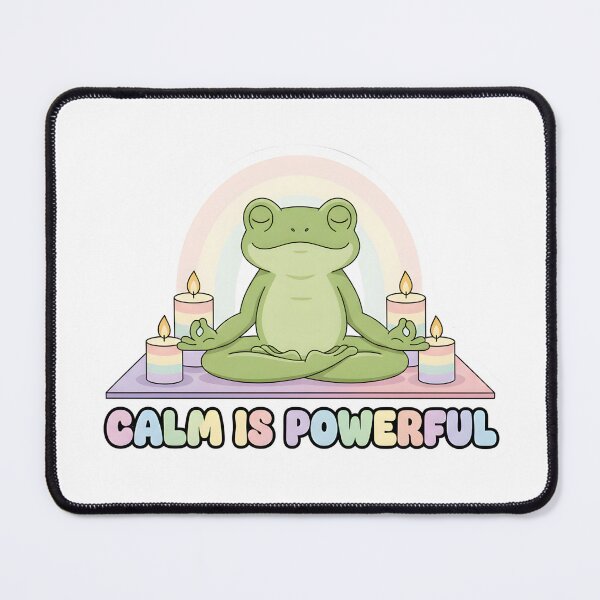 Item preview, Calm Is Powerful Meditating Frog Mental Health Sticker designed and sold by Pride_Prints.