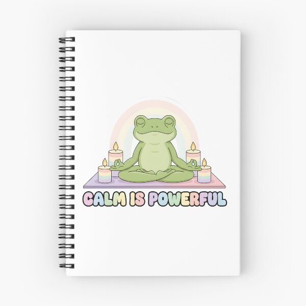 Item preview, Calm Is Powerful Meditating Frog Mental Health Sticker designed and sold by Pride_Prints.