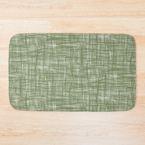 Item preview, Mid Century Modern Woven Hatch Abstract Linework Pattern in Mossy Sage Olive Green designed and sold by kierkegaard.