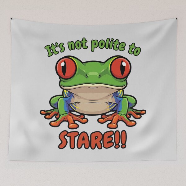 Item preview, Red Eyed Tree Frog - It's Not Polite To Stare designed and sold by Marlette LLC.