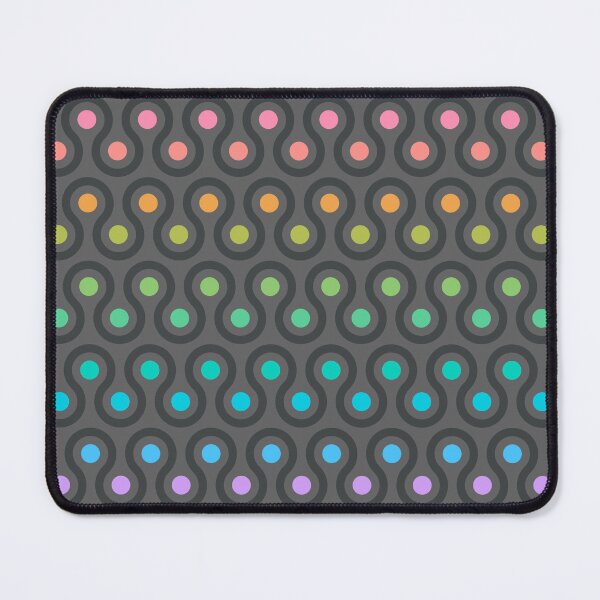 Item preview, Geometric Pattern - Looped Circles - Dark Chalk Rainbow designed and sold by Red Wolf.