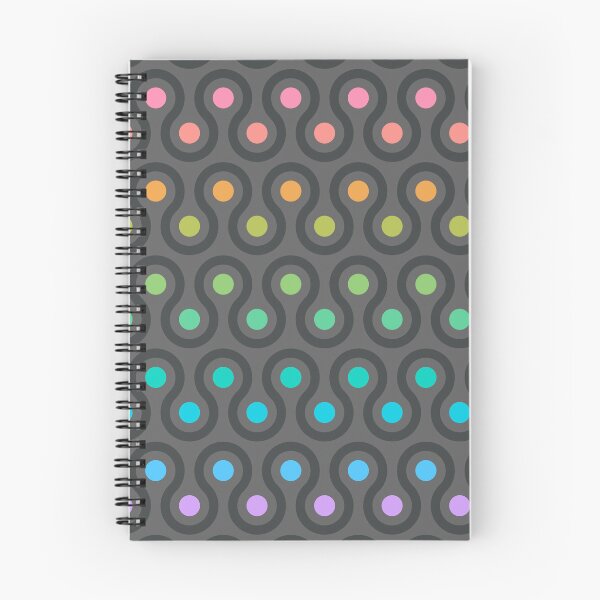 Item preview, Geometric Pattern - Looped Circles - Dark Chalk Rainbow designed and sold by Red Wolf.