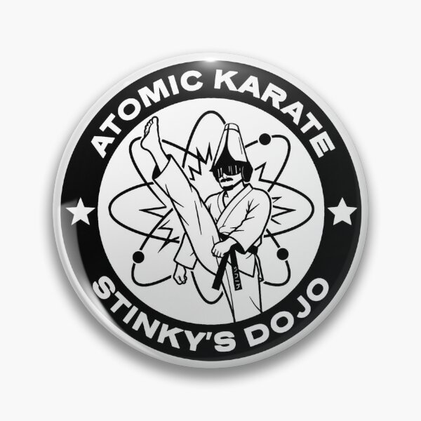 Item preview, Atomic Karate Badge - Black Border Transparent designed and sold by Periwinkle Popsicle.