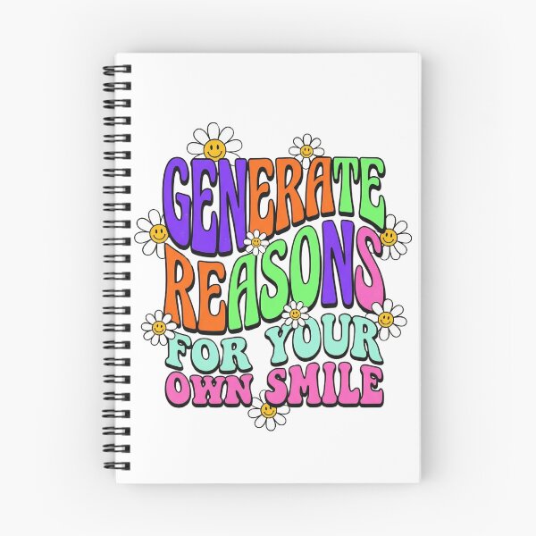Item preview, Generate Reasons For Your Own Smile - Groovy Retro Typography designed and sold by CrystalCove11.