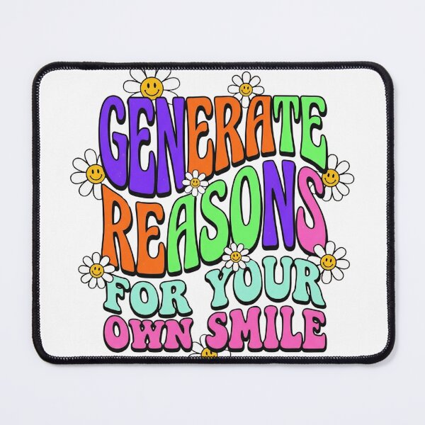 Item preview, Generate Reasons For Your Own Smile - Groovy Retro Typography designed and sold by CrystalCove11.