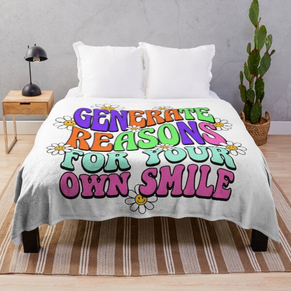 Item preview, Generate Reasons For Your Own Smile - Groovy Retro Typography designed and sold by CrystalCove11.