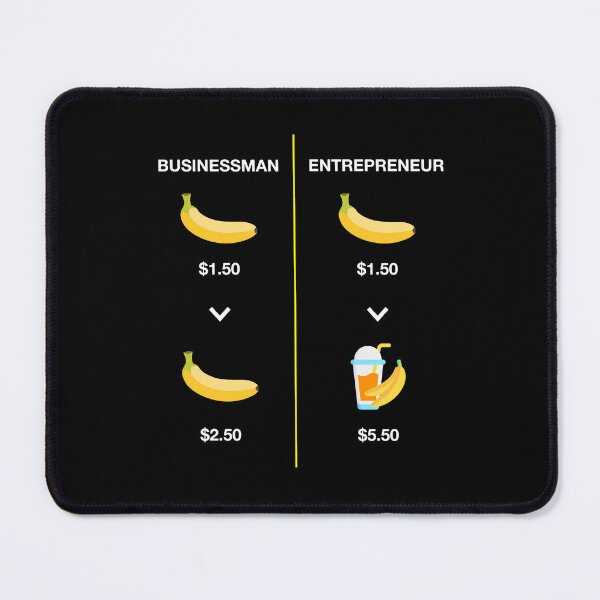 Item preview, Businessman vs Entrepreneur Banana Graphic Motivation Art designed and sold by AVNGR-Design.