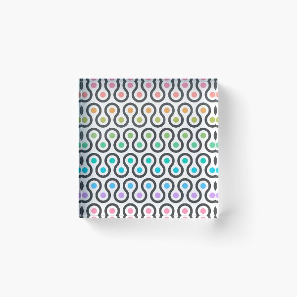 Item preview, Geometric Pattern - Looped Circles - Light Chalk Rainbow designed and sold by Red Wolf.
