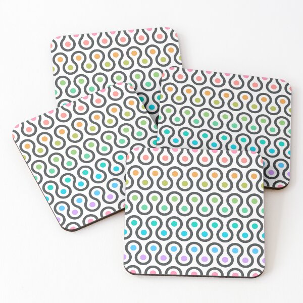 Item preview, Geometric Pattern - Looped Circles - Light Chalk Rainbow designed and sold by Red Wolf.