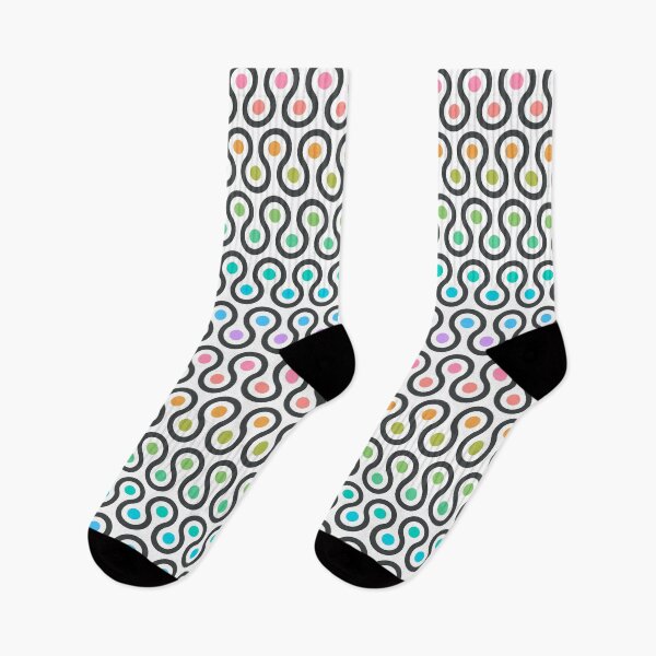Item preview, Geometric Pattern - Looped Circles - Light Chalk Rainbow designed and sold by Red Wolf.