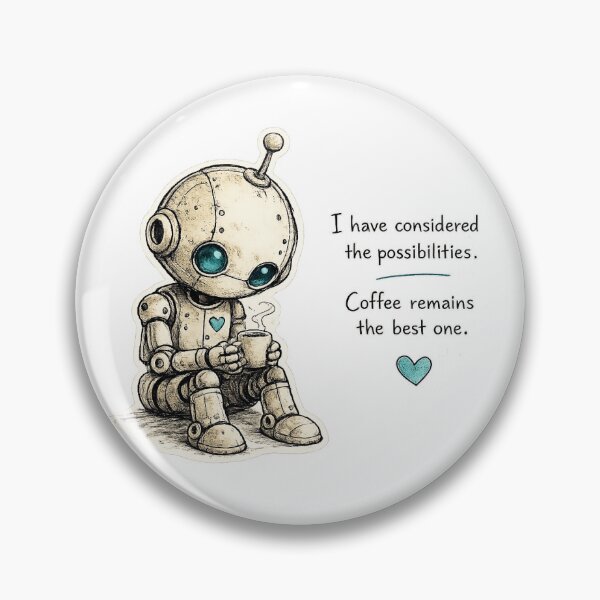 Item preview, I Have Considered the Possibilities Coffee Robot  designed and sold by Heathenicia.