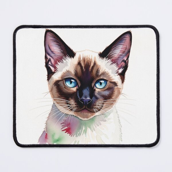 Item preview, Siamese Watercolor Portrait designed and sold by PixorStudio.