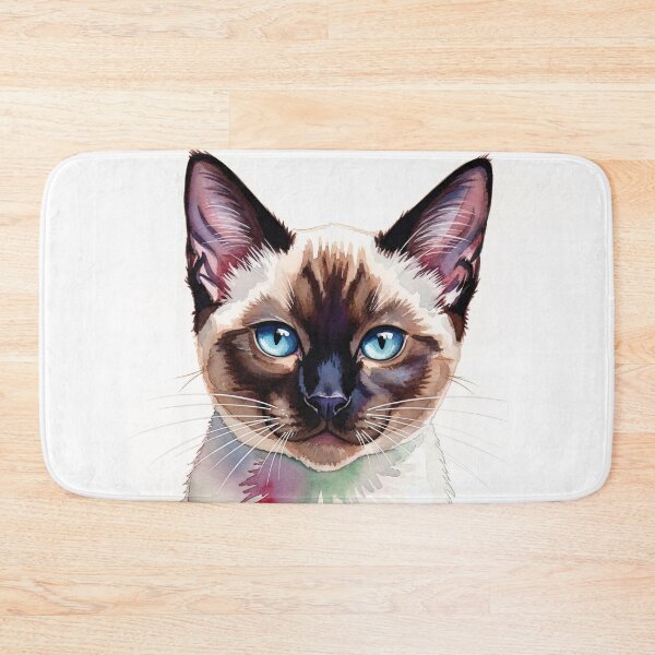 Item preview, Siamese Watercolor Portrait designed and sold by PixorStudio.