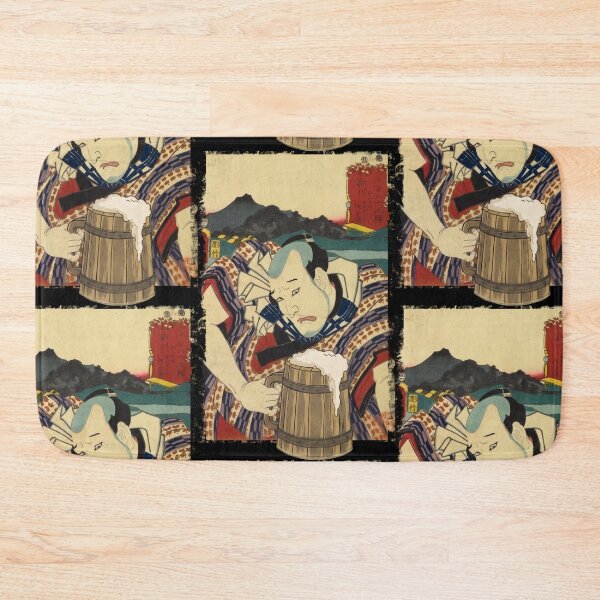 Item preview, Ukiyo-e Japanese Art Funny Samurai Drinking Beer designed and sold by Tokyo Hebereke Market.