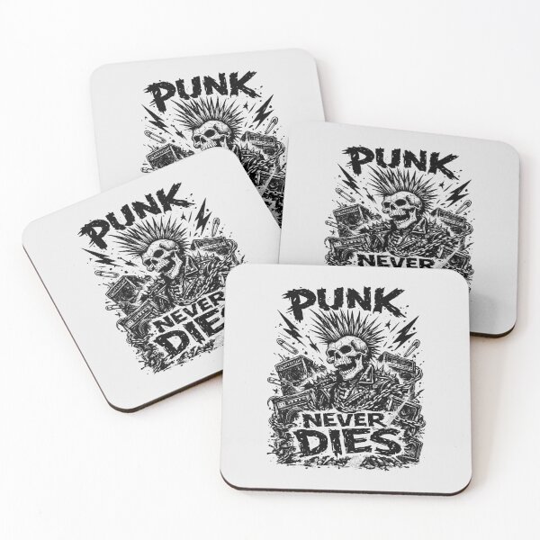 Item preview, Punk Never Dies  | Mohawk Skull Punk Rock Illustration | Underground Rebel Art designed and sold by paulo silveira.