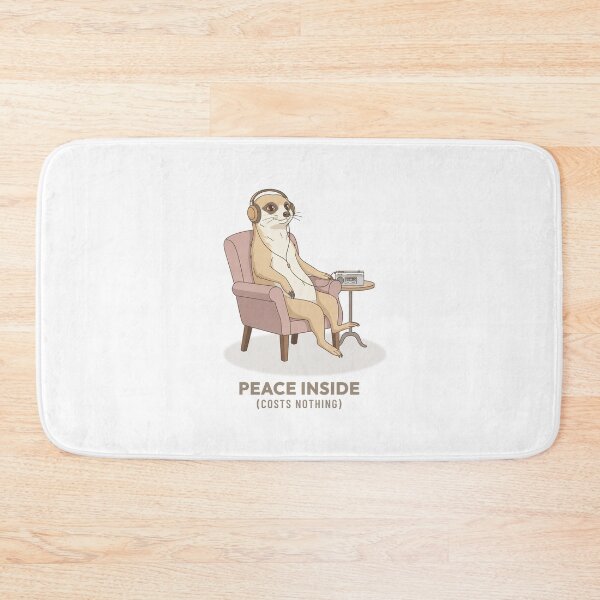 Item preview, Meerkat Listening to Radio Music Vintage Aesthetic designed and sold by Cozy Vintage Animal.