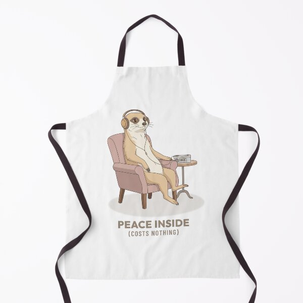 Item preview, Meerkat Listening to Radio Music Vintage Aesthetic designed and sold by Cozy Vintage Animal.