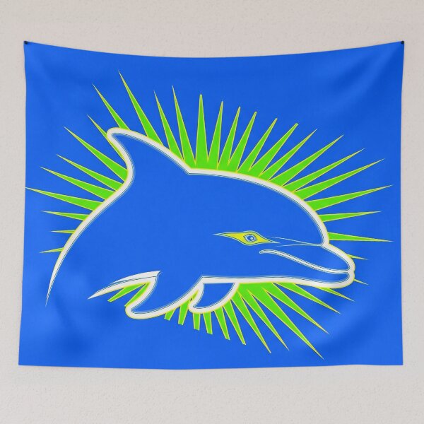 Item preview, Dolphin Starburst Emblem designed and sold by PixorStudio.