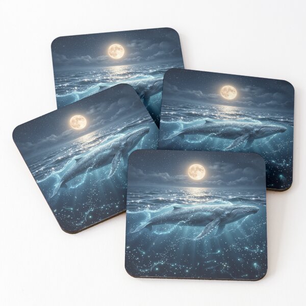 Item preview, Blue Whale under the Moon designed and sold by MY HAPPY PLACE .