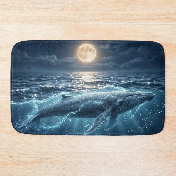 Item preview, Blue Whale under the Moon designed and sold by MY HAPPY PLACE .
