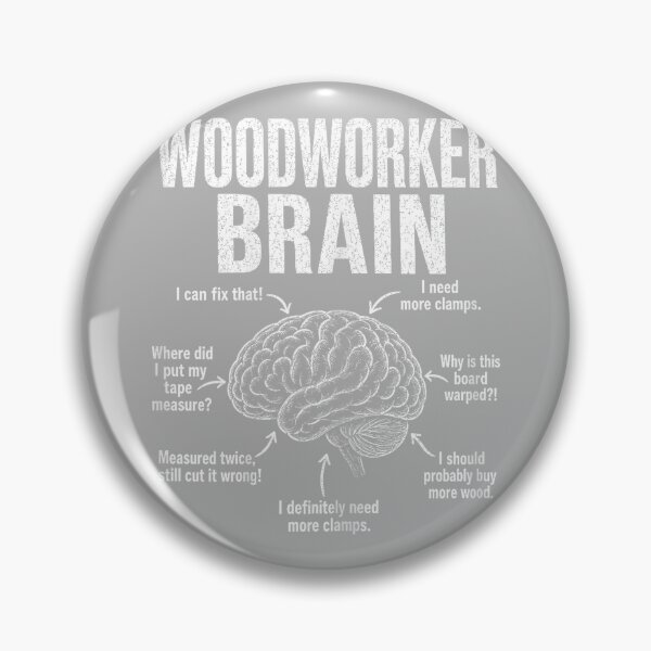 Item preview, Woodworker Brain Funny Carpenter Workshop DIY Lumber Tools designed and sold by GreggRoss.