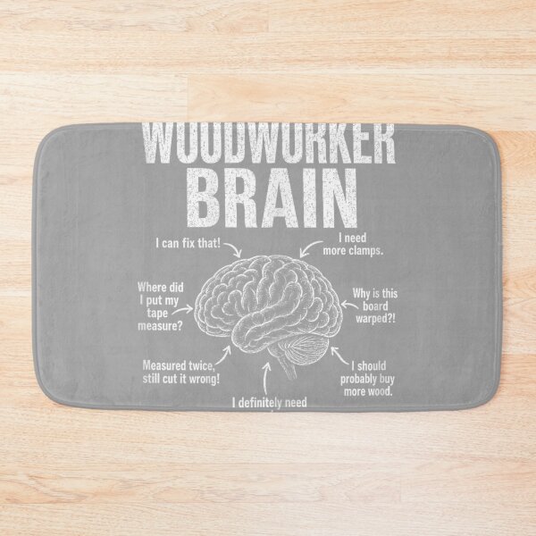 Item preview, Woodworker Brain Funny Carpenter Workshop DIY Lumber Tools designed and sold by GreggRoss.