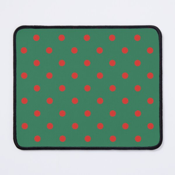 Item preview, Playful Tomato Red Polka Dot Green Pattern designed and sold by zenjiinspired.