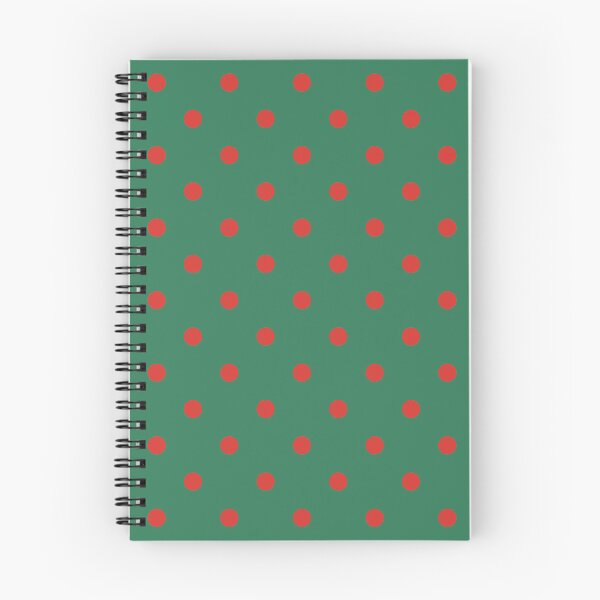 Item preview, Playful Tomato Red Polka Dot Green Pattern designed and sold by zenjiinspired.