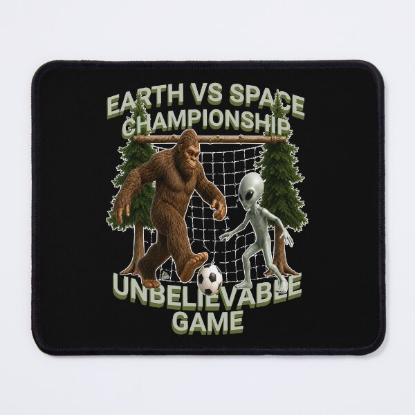Item preview, Bigfoot vs Alien Soccer Match Sasquatch Sports Forest Adventure Funny designed and sold by ej-sulu.