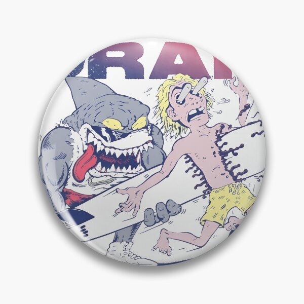 Item preview, Shark Attacks Surfer Monster Art designed and sold by snugglee.