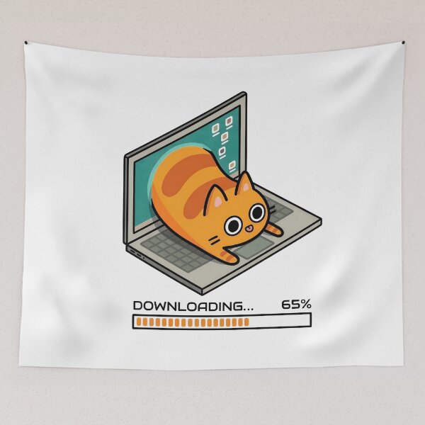 Item preview, Feline Data Transfer Loading Screen designed and sold by snugglee.