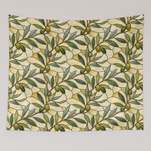 Item preview, Olive Branch Stained Glass Pattern designed and sold by Dresut.