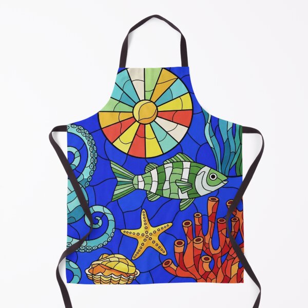 Item preview, Stained Glass Ocean Mosaic designed and sold by PixorStudio.
