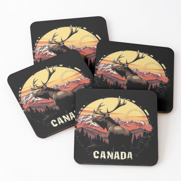 Item preview,  Vintage Canada Elk Retro Travel Poster Wilderness Nature Art designed and sold by Tama-sirth.