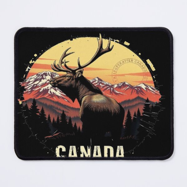 Item preview, Vintage Canada Elk Retro Travel Poster Wilderness Nature Art designed and sold by Tama-sirth.